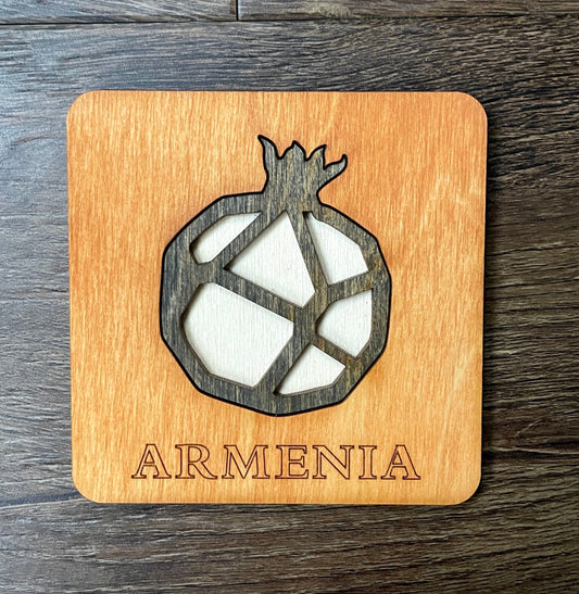 Geometric Pomegranate Coaster
