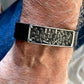 Armenian Alphabet 925 Sterling Silver & Leather Bracelet