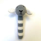 Crocheted Horse, Bunny Rabbit, Duck or Little Lamb Baby Stick Rattle