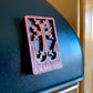 Magnet Cross Armenian Khachkar Wood Square 4cm x 6.5cm