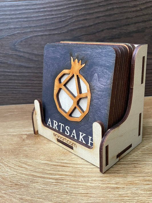 Geometric Pomegranate Coaster