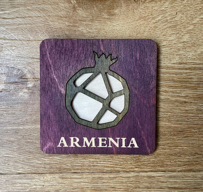 Geometric Pomegranate Coaster