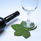 Grape Leaf Coasters, Set of 3
