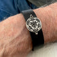 Armenian Ornamental Art 925 Silver & Leather Bracelet