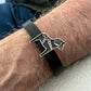 Dala Horse 925 Sterling Silver & Leather Bracelet