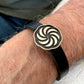 Eternity 925 Sterling Silver & Leather Bracelet
