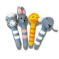 Crocheted Horse, Bunny Rabbit, Duck or Little Lamb Baby Stick Rattle