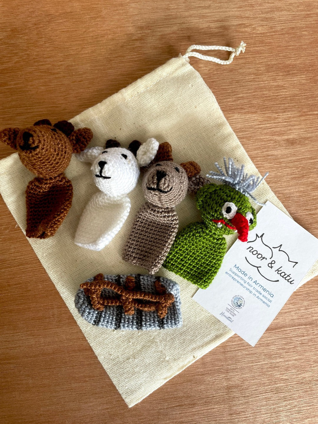 Three Billy Goats Gruff Finger Puppet Set