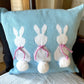Pom Pom Bunny Rabbits Decorative Cushion