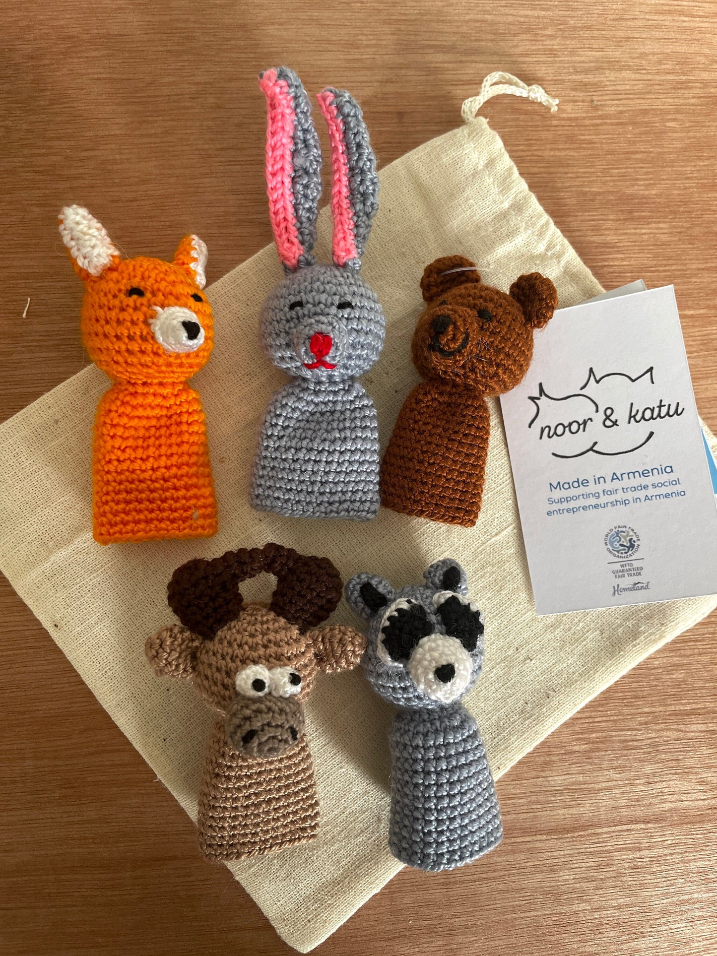 Woodland Forest Animal Finger Puppet Set