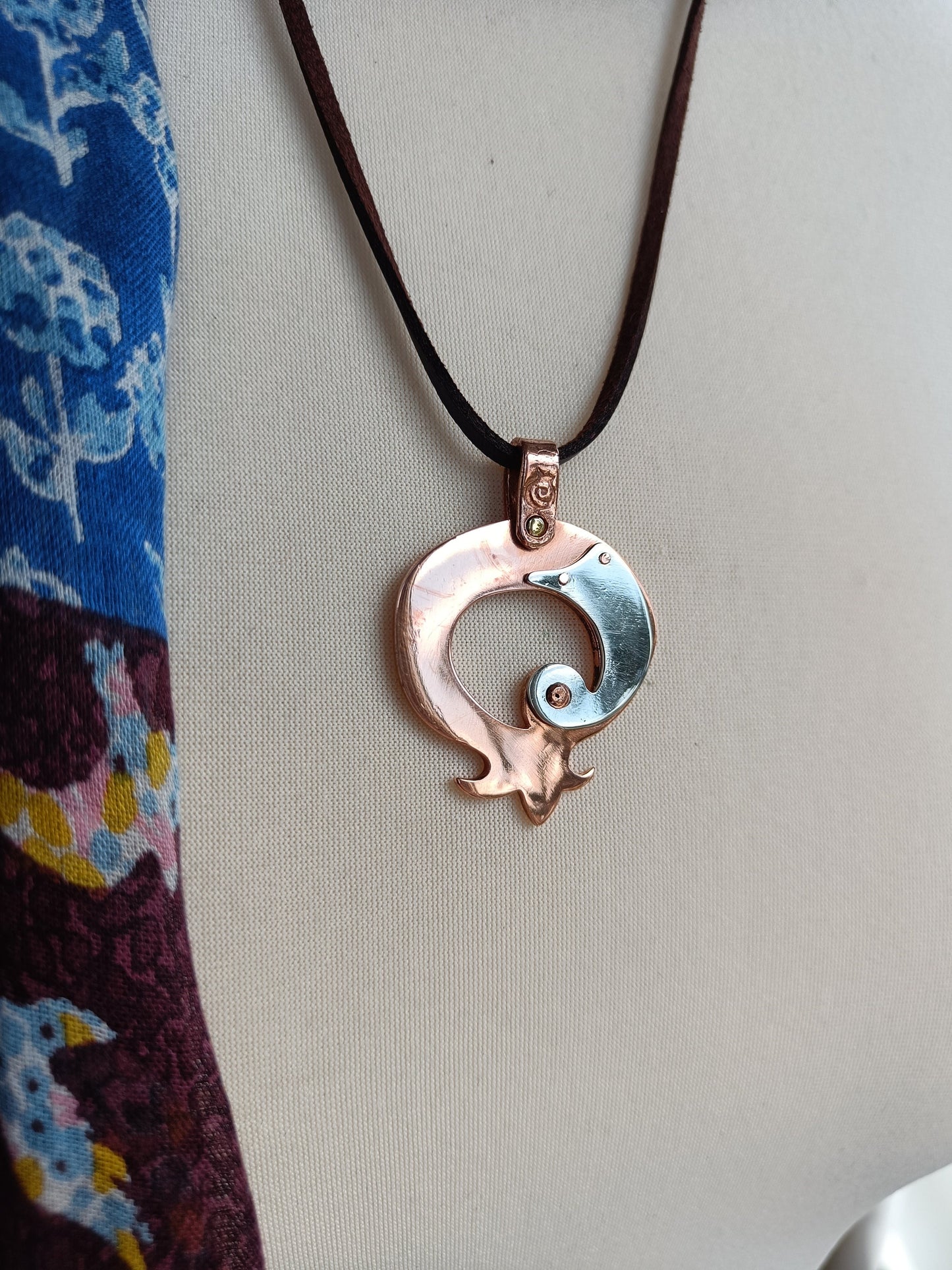 Pomegranate Precious Metal Pendant Necklace