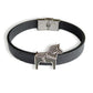 Dala Horse 925 Sterling Silver & Leather Bracelet