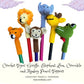 Jungle Safari Animals Crochet Pencil Toppers
