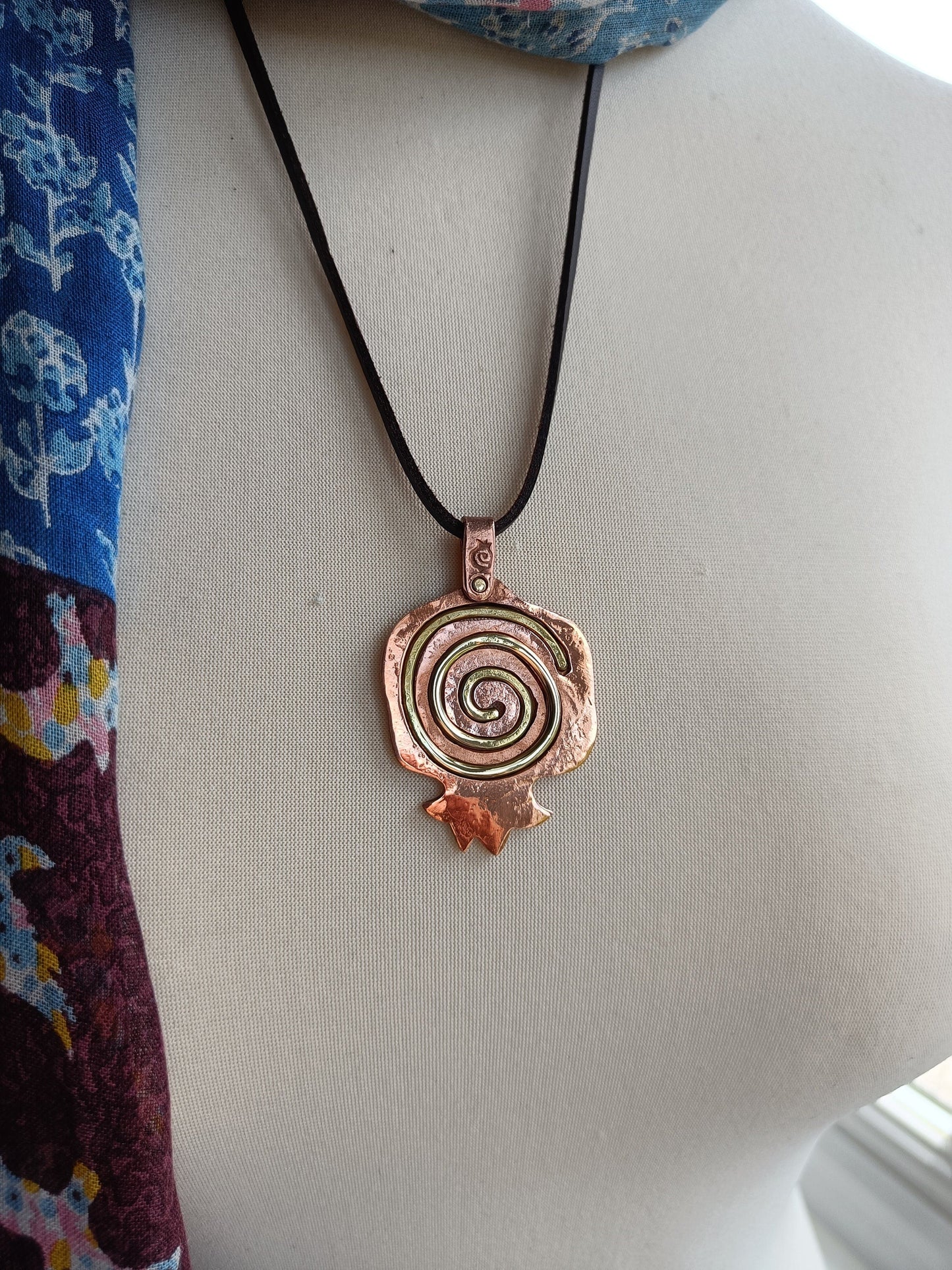 Pomegranate Eternity Precious Metal Pendant Necklace
