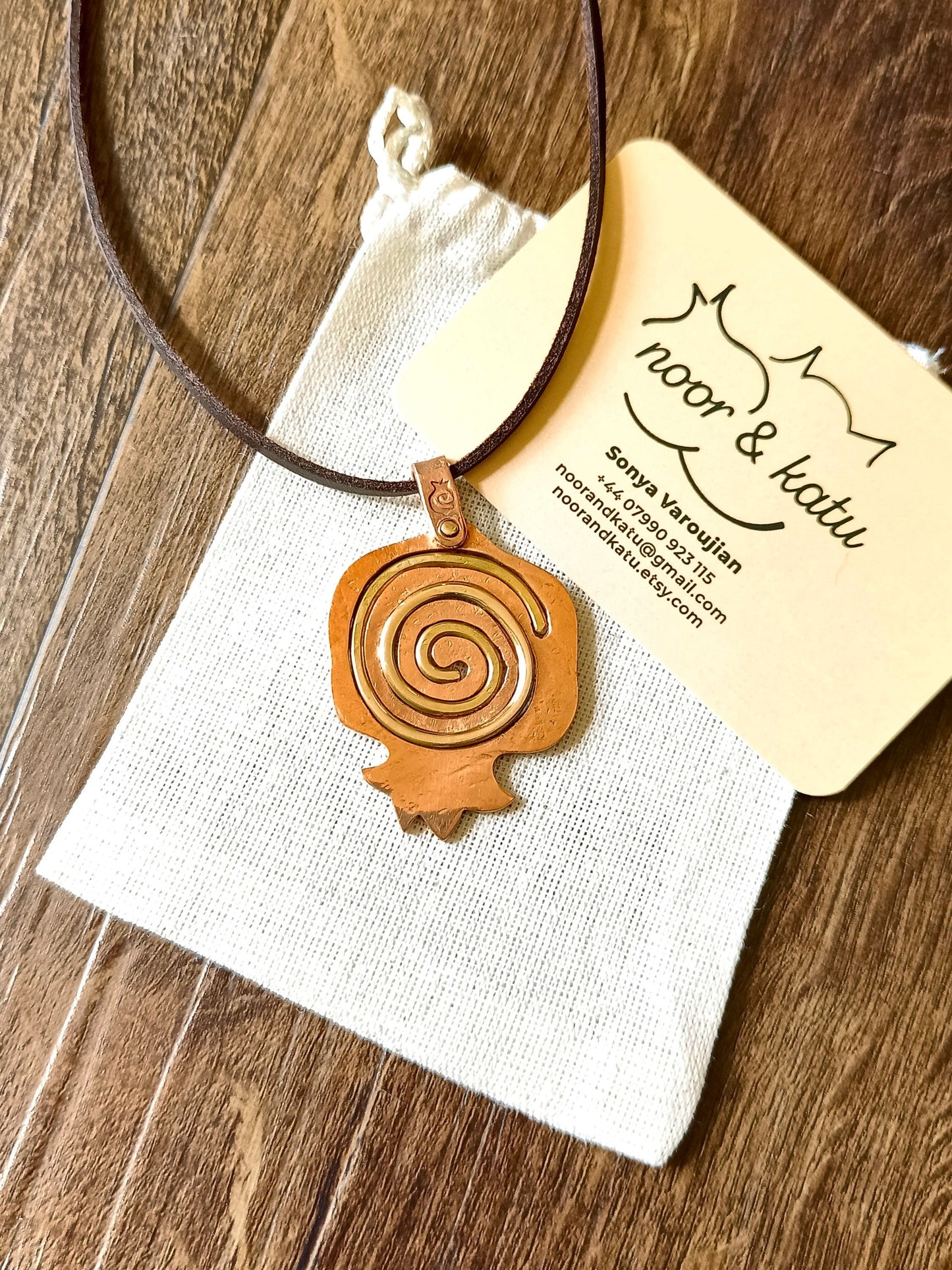 Pomegranate Eternity Precious Metal Pendant Necklace