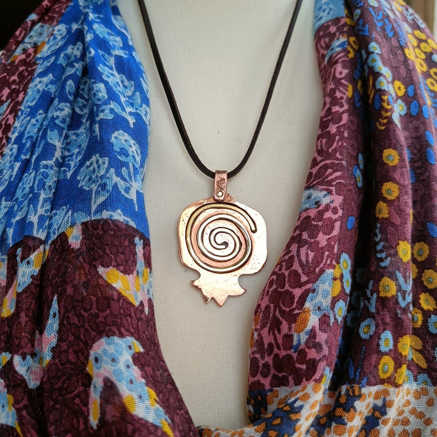 Pomegranate Eternity Precious Metal Pendant Necklace