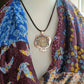 Pomegranate Sunburst Eternity Precious Metal Pendant Necklace