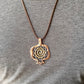 Pomegranate Sunburst Eternity Precious Metal Pendant Necklace