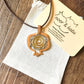 Pomegranate Sunburst Eternity Precious Metal Pendant Necklace