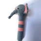 Crocheted Elephant, Giraffe, Puppy Dog or Bee Baby Stick Rattle