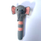 Crocheted Elephant, Giraffe, Puppy Dog or Bee Baby Stick Rattle