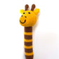 Crocheted Elephant, Giraffe, Puppy Dog or Bee Baby Stick Rattle