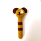 Crocheted Elephant, Giraffe, Puppy Dog or Bee Baby Stick Rattle